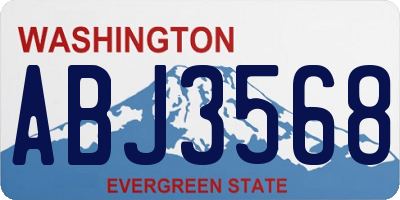 WA license plate ABJ3568