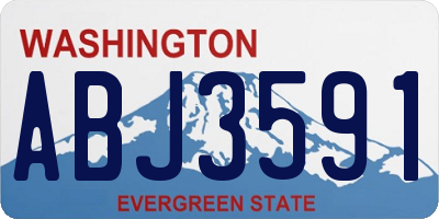 WA license plate ABJ3591