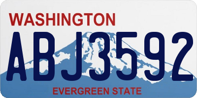 WA license plate ABJ3592