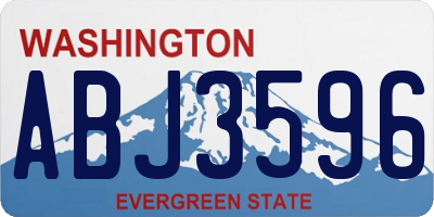 WA license plate ABJ3596