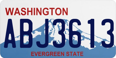 WA license plate ABJ3613