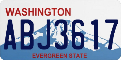 WA license plate ABJ3617
