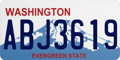 WA license plate ABJ3619