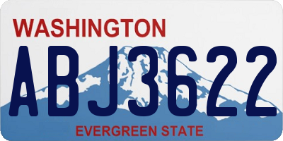 WA license plate ABJ3622