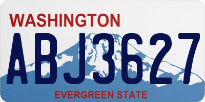 WA license plate ABJ3627