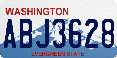 WA license plate ABJ3628