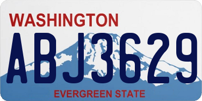 WA license plate ABJ3629