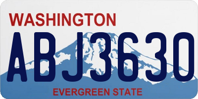 WA license plate ABJ3630