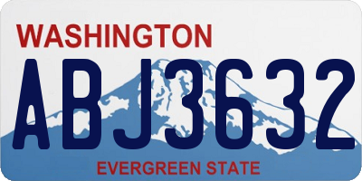 WA license plate ABJ3632