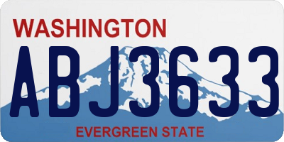 WA license plate ABJ3633