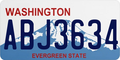 WA license plate ABJ3634