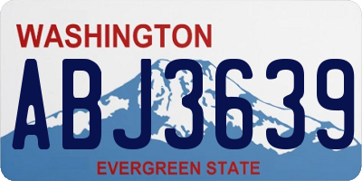WA license plate ABJ3639