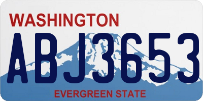 WA license plate ABJ3653