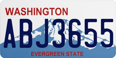 WA license plate ABJ3655