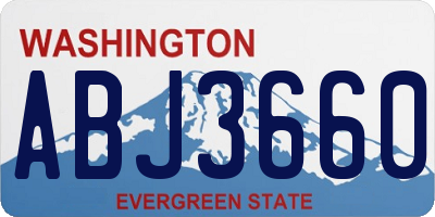 WA license plate ABJ3660