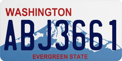 WA license plate ABJ3661