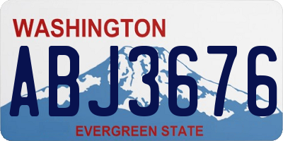 WA license plate ABJ3676