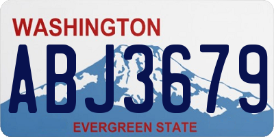 WA license plate ABJ3679