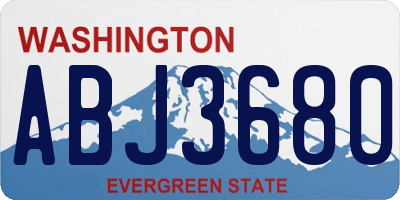 WA license plate ABJ3680