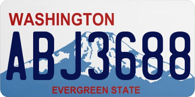 WA license plate ABJ3688