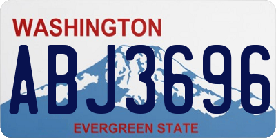 WA license plate ABJ3696