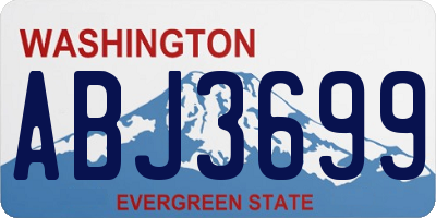 WA license plate ABJ3699