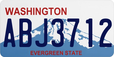 WA license plate ABJ3712