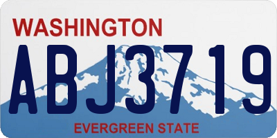 WA license plate ABJ3719