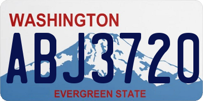 WA license plate ABJ3720