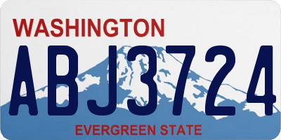 WA license plate ABJ3724