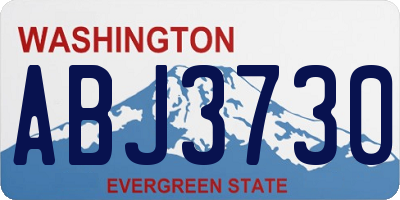 WA license plate ABJ3730