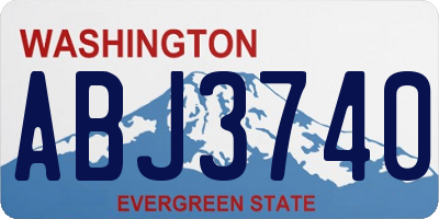 WA license plate ABJ3740
