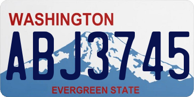 WA license plate ABJ3745