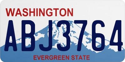 WA license plate ABJ3764