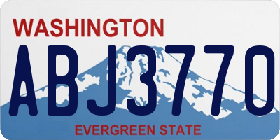 WA license plate ABJ3770