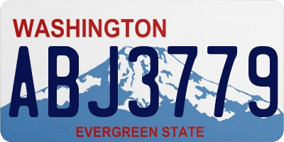 WA license plate ABJ3779