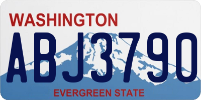WA license plate ABJ3790