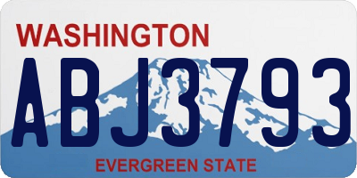 WA license plate ABJ3793