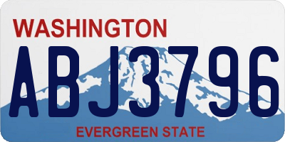 WA license plate ABJ3796