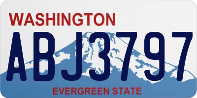 WA license plate ABJ3797