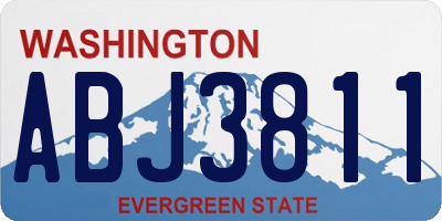 WA license plate ABJ3811