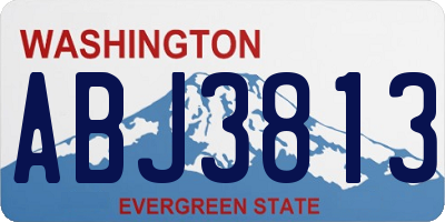 WA license plate ABJ3813