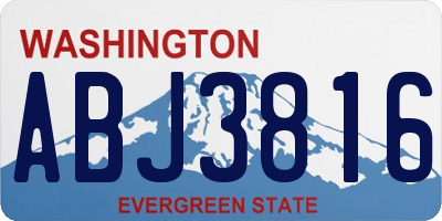 WA license plate ABJ3816