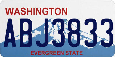 WA license plate ABJ3833