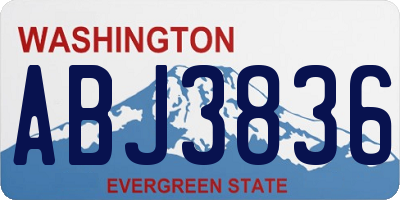 WA license plate ABJ3836