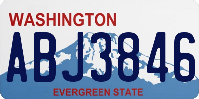 WA license plate ABJ3846