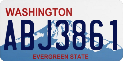 WA license plate ABJ3861