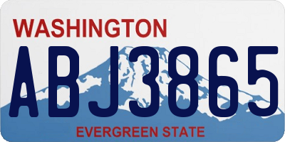 WA license plate ABJ3865