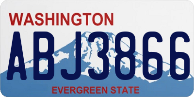WA license plate ABJ3866