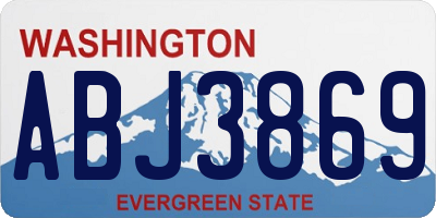WA license plate ABJ3869